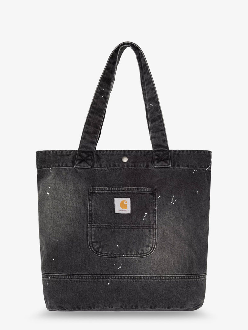 Carhartt WIP Bolso de compras Carhartt WIP de denim negro con efecto usado - World Class Fashion
