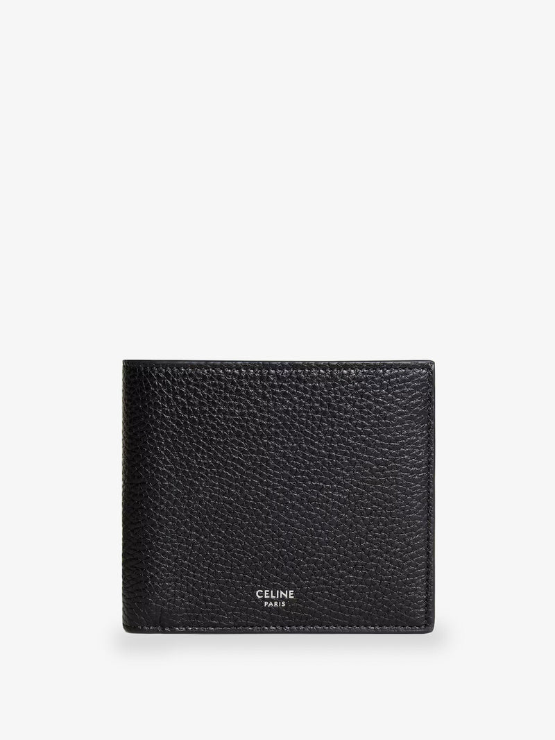 Celine Celine Billetera de Cuero Plegable con Monedero Negra - World Class Fashion
