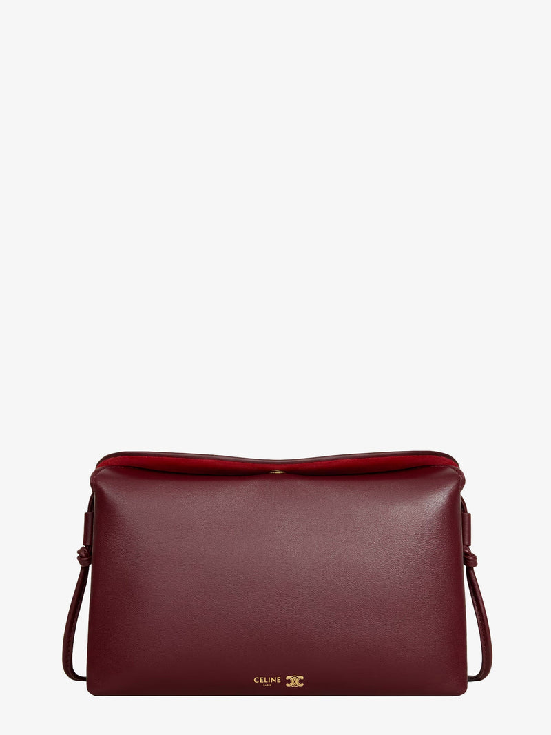 Celine Celine Trio Leather Crossbody Bag Purple - World Class Fashion