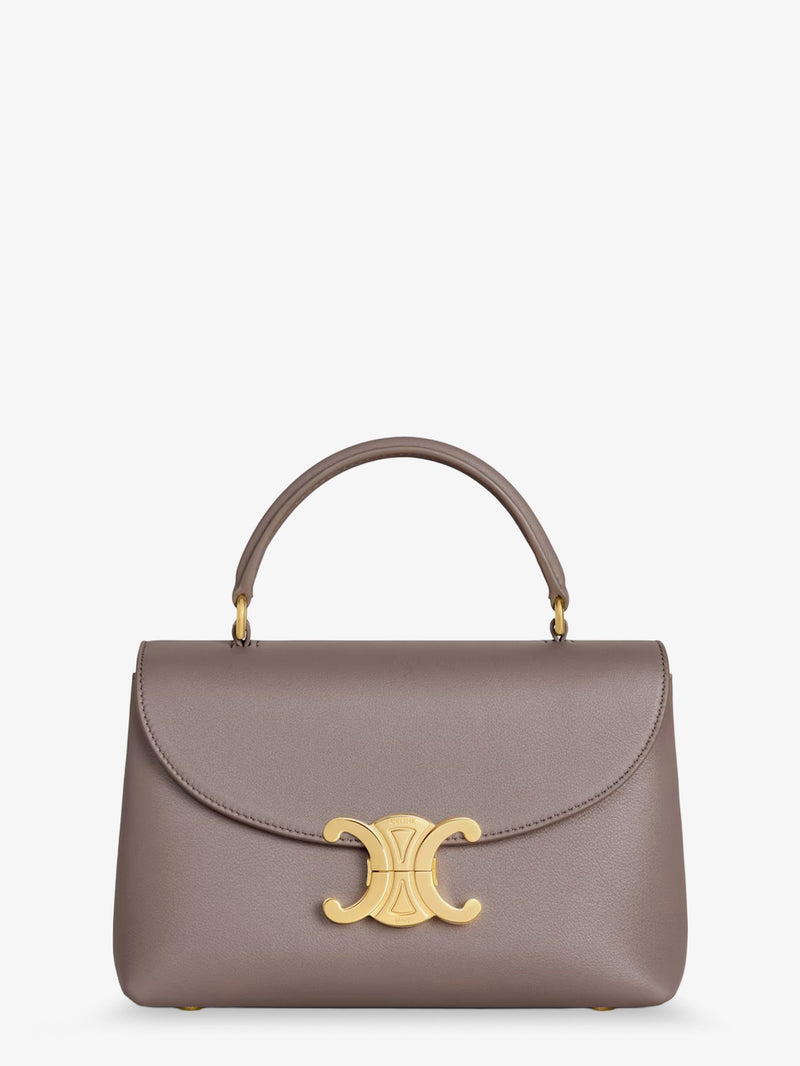 Celine Celine Teen Nino Leather Crossbody Bag Grey - World Class Fashion