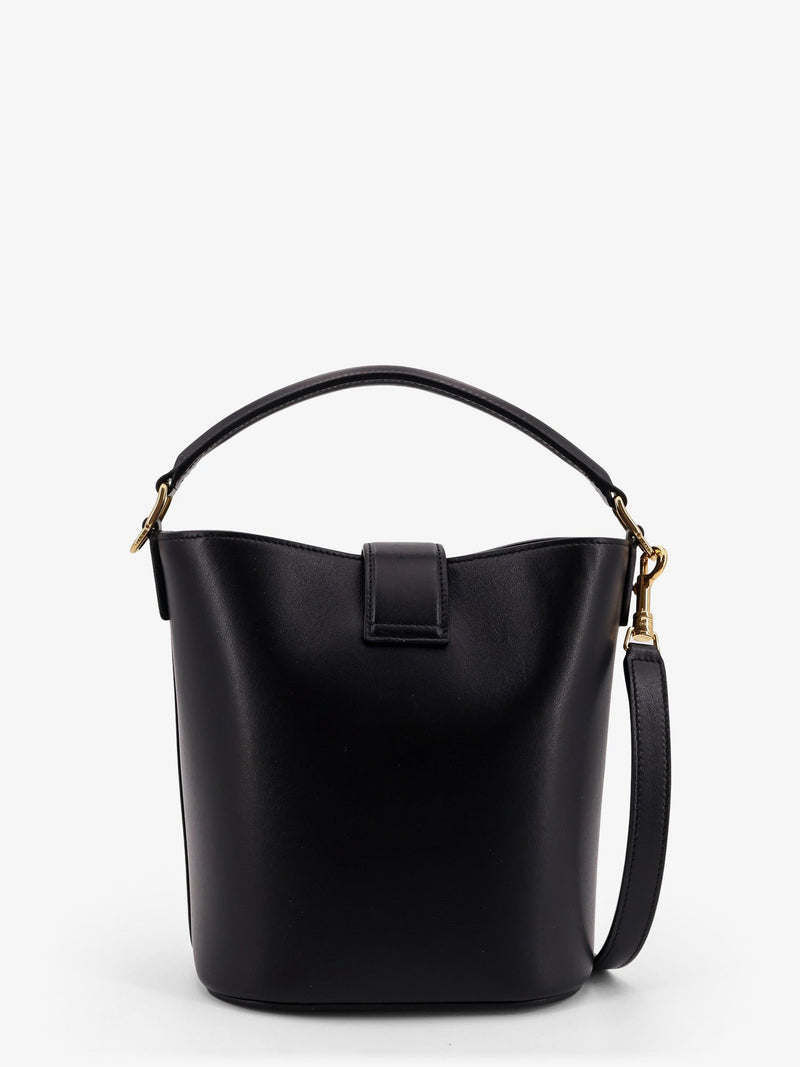 Celine Celine Louise Small Leather Bucket Bag Black - World Class Fashion