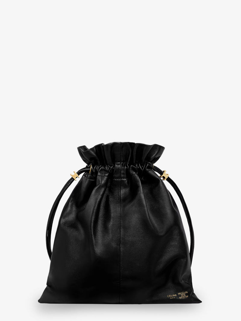 Celine Celine Crystal Leather Crossbody Bag Black - World Class Fashion