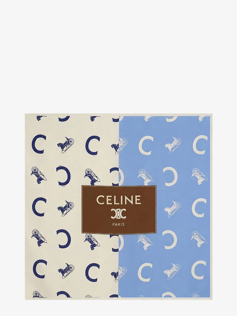 Celine Celine Silk Foulard Blue Women - World Class Fashion