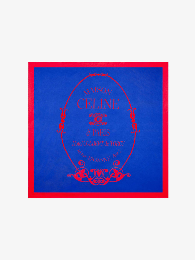 Celine Celine Maison 90 Silk Foulard Blue - World Class Fashion