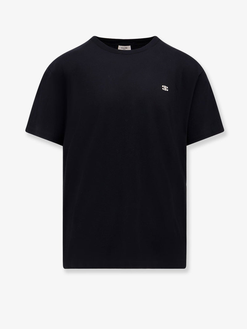 Celine Celine Triomphe Cotton T-Shirt Black Men - World Class Fashion