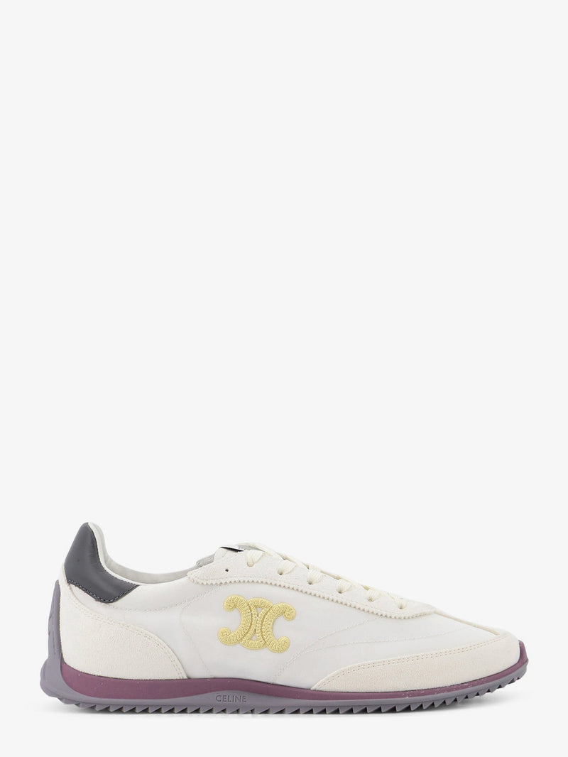 Celine Celine Racer Nylon and Suede Sneakers White - World Class Fashion