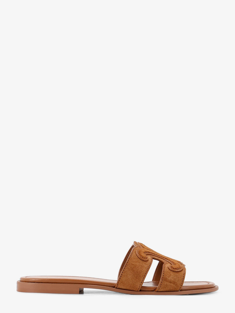 Celine Celine Marina Suede Sandals Brown Women - World Class Fashion