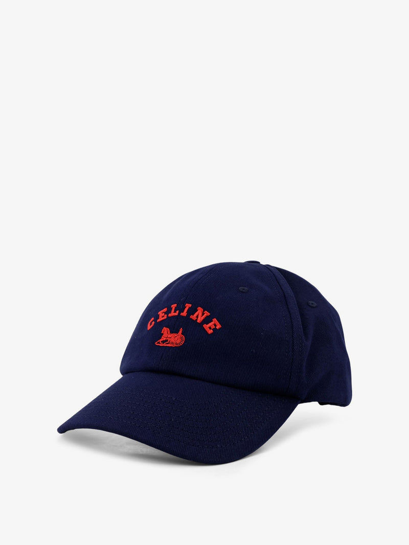 Celine Celine Cotton Richelieu Hat Blue - World Class Fashion