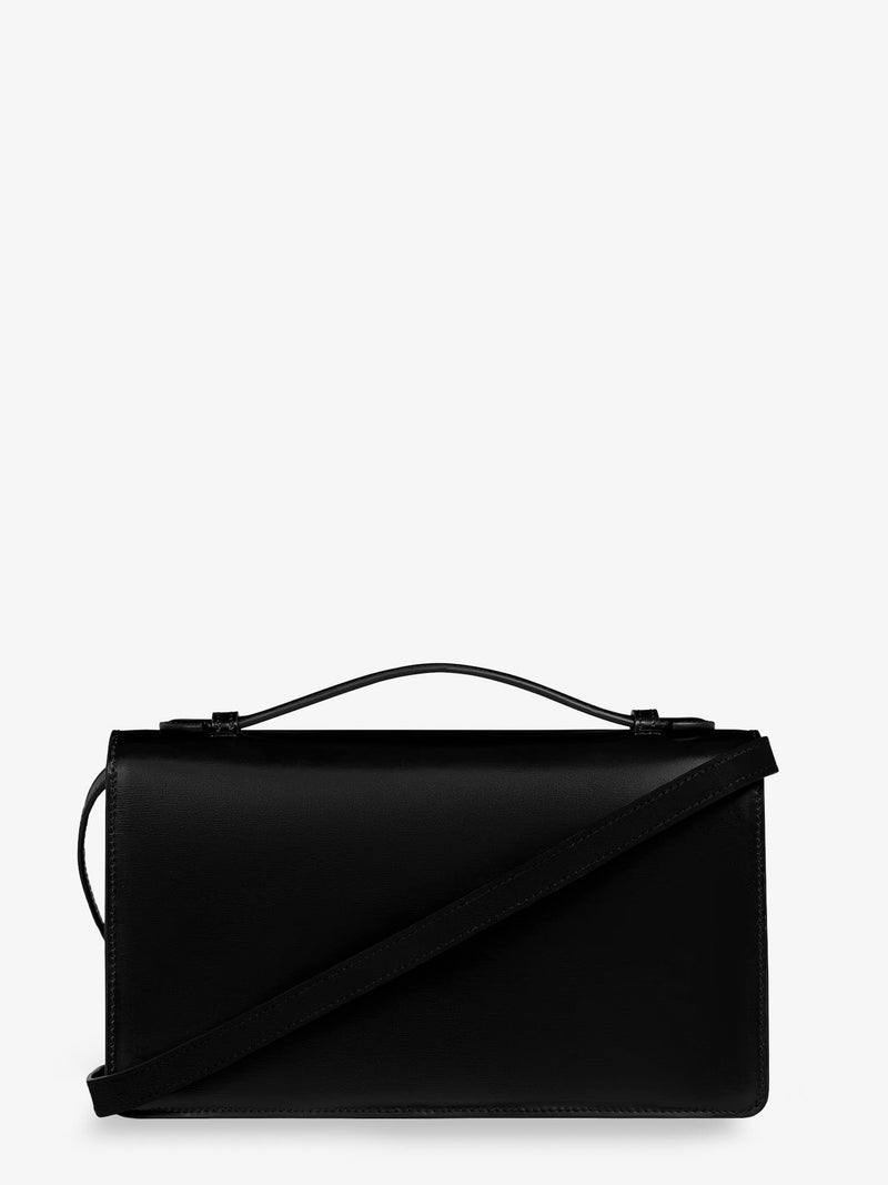Celine Celine Triomphe Leather Crossbody Bag Black - World Class Fashion