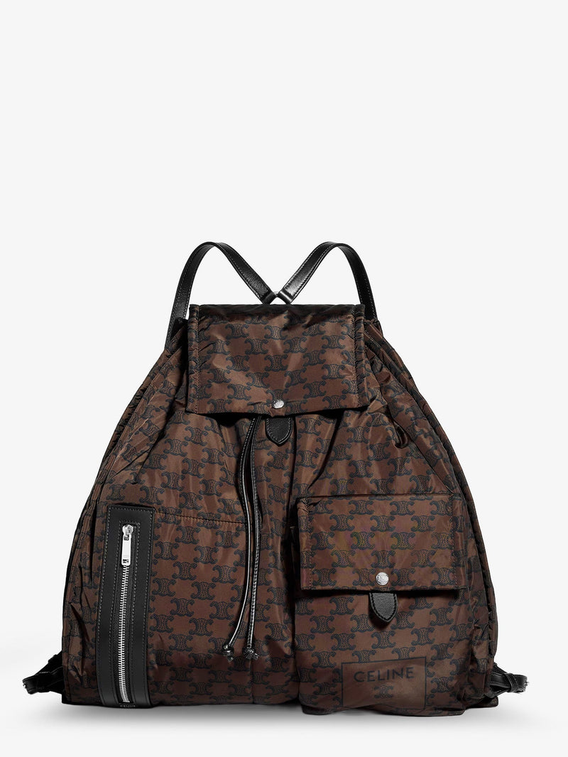 Celine Celine Nylon and Leather Backpack Brown - World Class Fashion