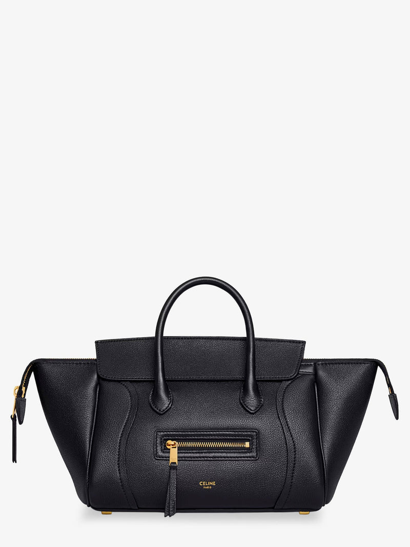 Celine Celine Luggage Leather Crossbody Bag Black - World Class Fashion
