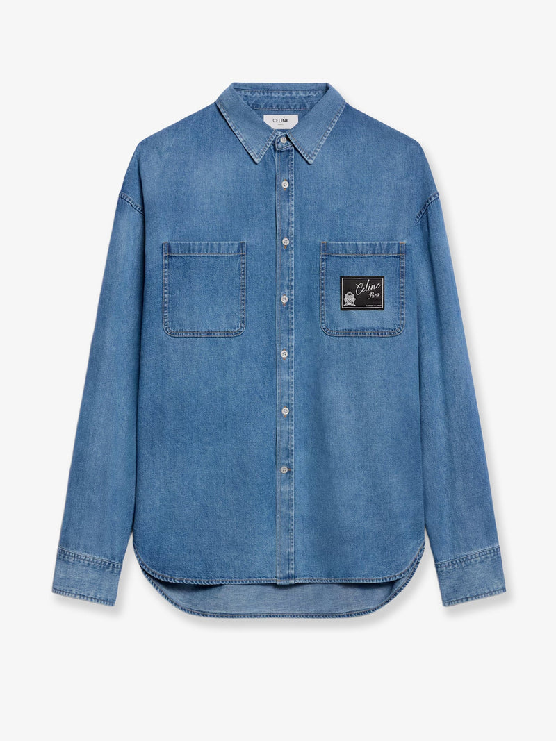 Celine Celine Loose Denim Shirt Blue Men - World Class Fashion