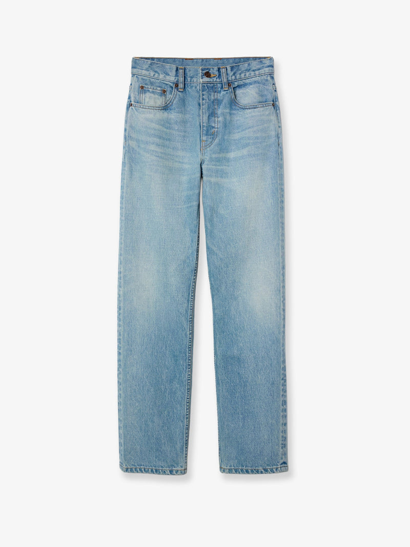 Celine Celine Straight 001 Cotton Denim Jeans Blue - World Class Fashion