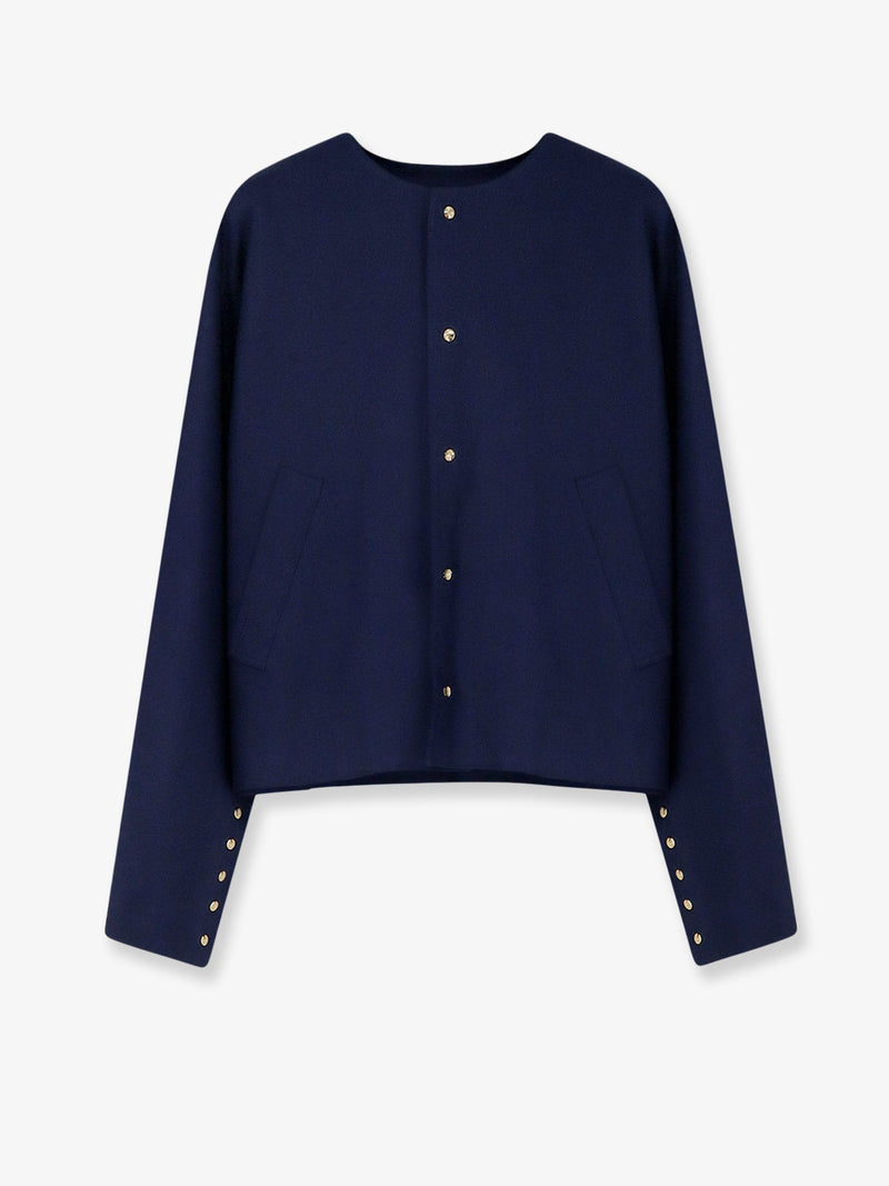 Celine Blazer Celine de algodón con forro estampado azul - World Class Fashion