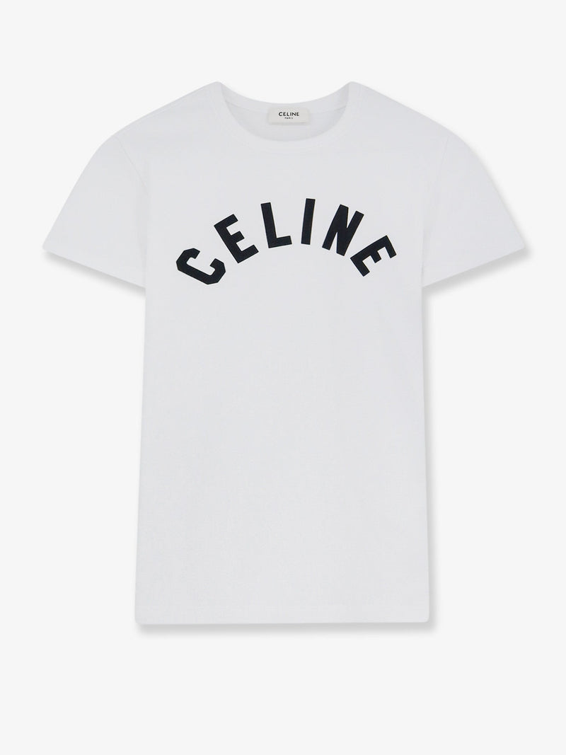 Celine Celine Cotton Blend T-Shirt White Women - World Class Fashion