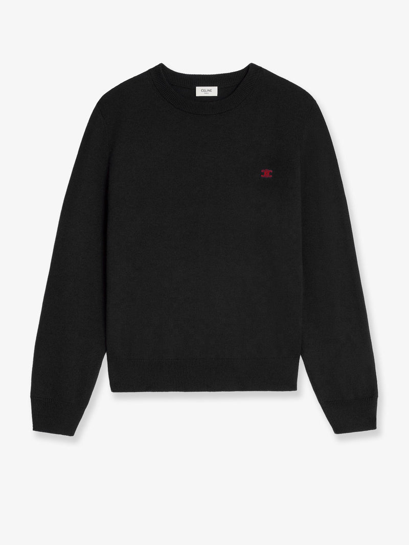 Celine Celine Wool Sweater With Logo Embroidery - World Class Fashion