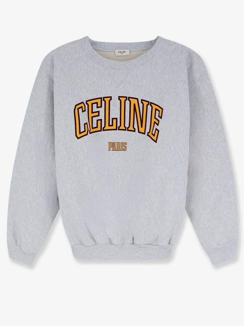 Celine Celine Loose Fit Cotton Sweatshirt Grey - World Class Fashion