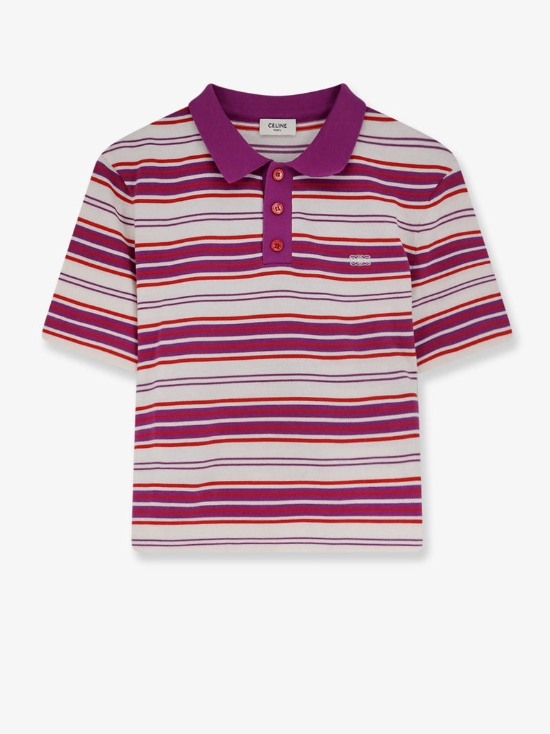 Celine Polo de algodón Celine morado para mujer - World Class Fashion