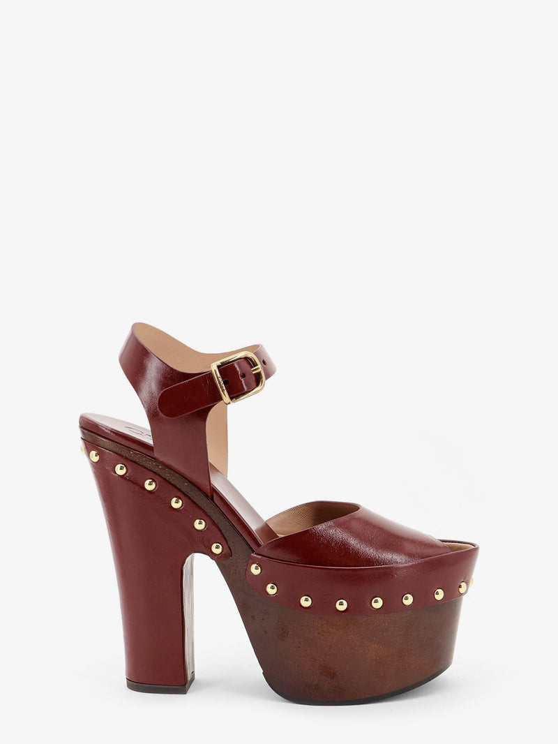 Chloe Chloe Meret Sandals Oversized Platform Brown - World Class Fashion