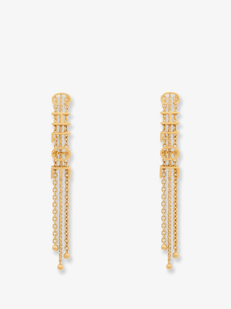 Chloe Chloe Mini Belt Brass Earrings Gold - World Class Fashion