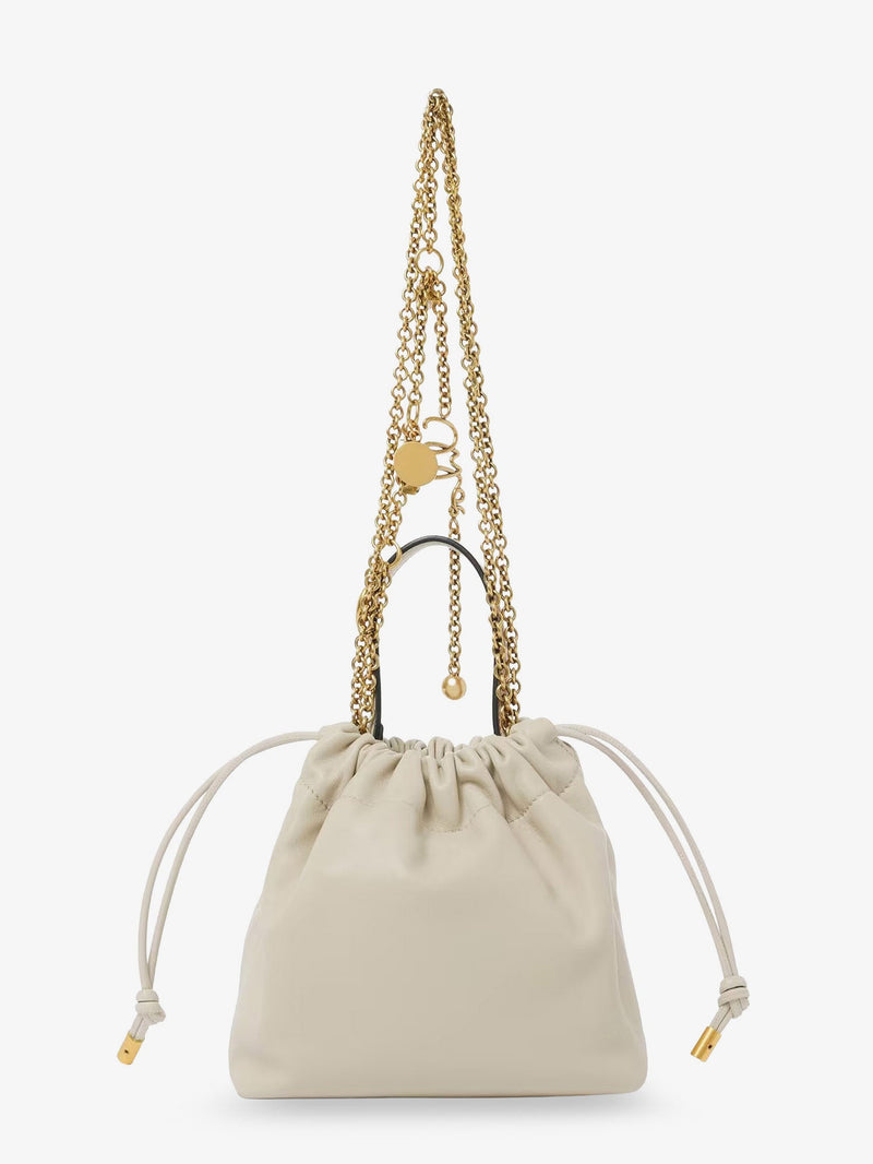 Chloe Chloe Icons Mini Leather Crossbody Bag Beige - World Class Fashion