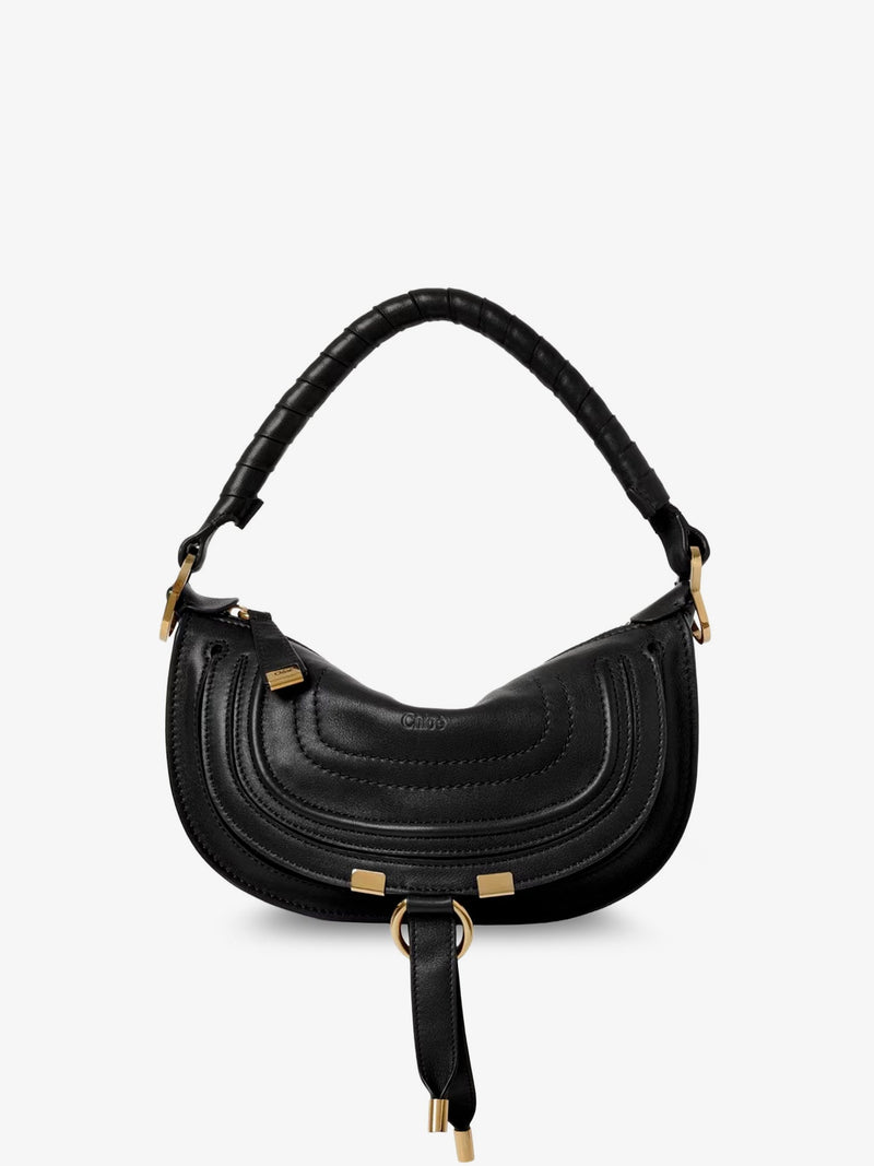 Chloe Chloe Marcie Mini Leather Crossbody Bag Black - World Class Fashion