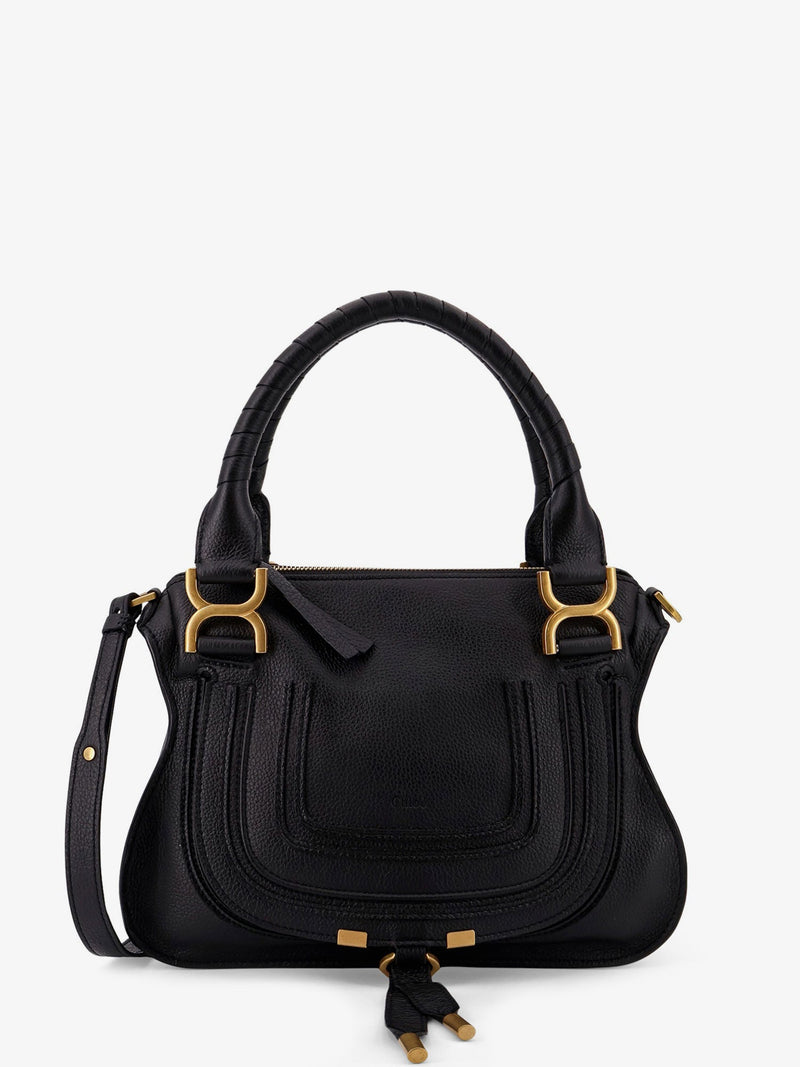 Chloe Chloe Marcie Small Leather Crossbody Bag Black - World Class Fashion