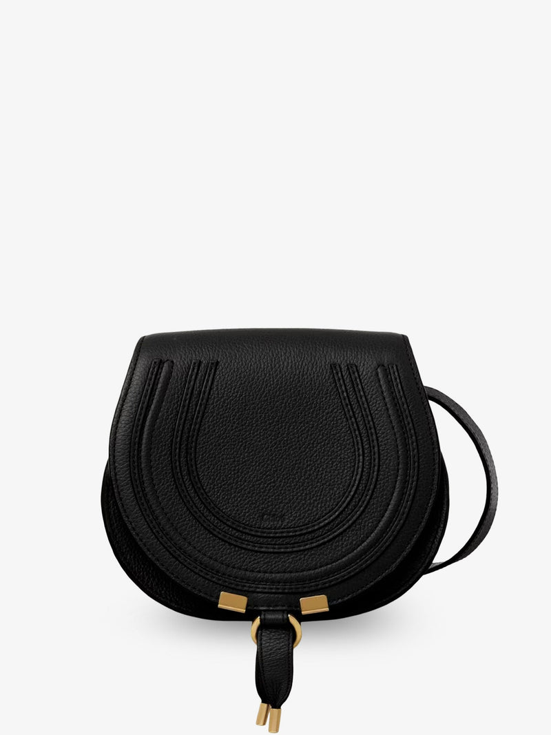 Chloe Chloe Marcie Leather Shoulder Bag Black - World Class Fashion