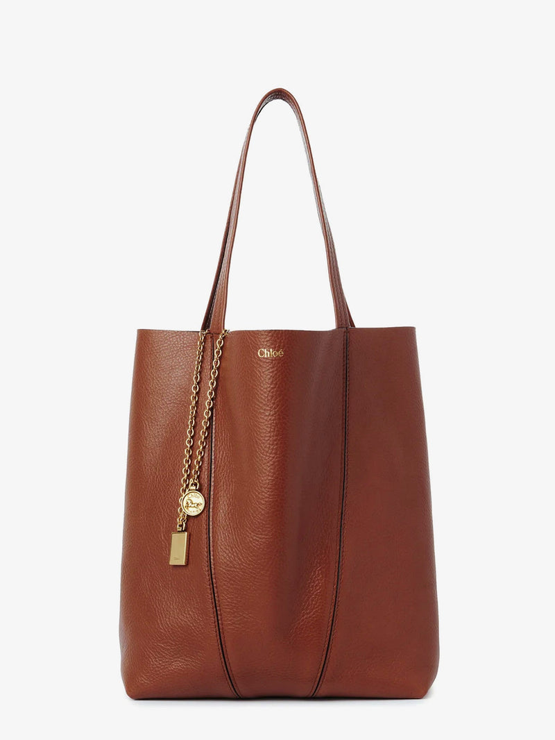 Chloe Chloe Spin Leather Shoulder Bag Brown - World Class Fashion