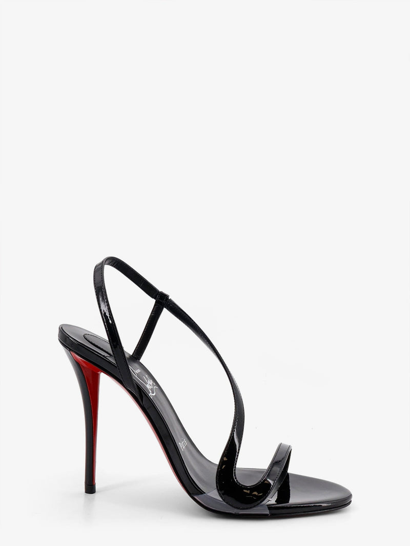 Christian Louboutin Christian Louboutin Rosa Z Patent Leather Sandals Black - World Class Fashion
