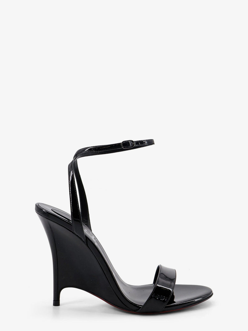Christian Louboutin Christian Louboutin Zeezeenella Leather Sandals Black - World Class Fashion