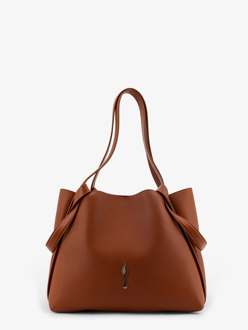 Christian Louboutin Christian Louboutin Bettina Small Leather Shoulder Bag Brown - World Class Fashion