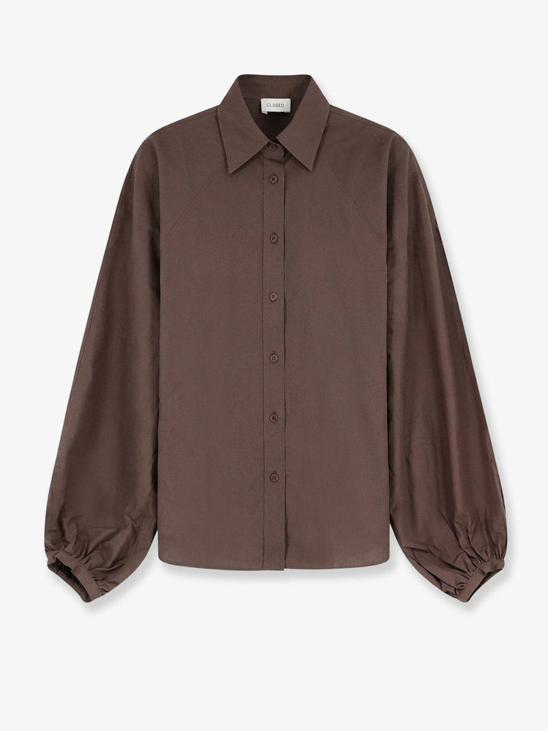 Closed Closed Cotton Shirt Brown Women - World Class Fashion