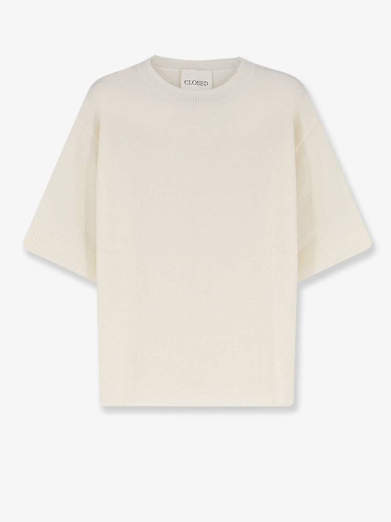 Closed Closed Wool and Alpaca Blend Sweater White - World Class Fashion