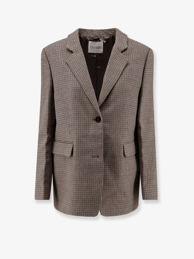 Closed Closed Lola Wool Blend Blazer Brown - World Class Fashion