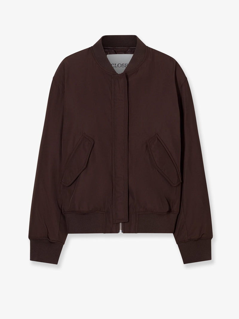 Closed Closed Recycled Nylon Jacket Brown - World Class Fashion