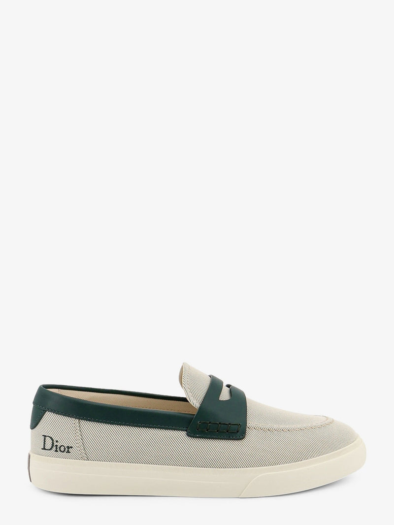Dior Mocasines Dior Chester Dioriviera de lona y piel verdes - World Class Fashion
