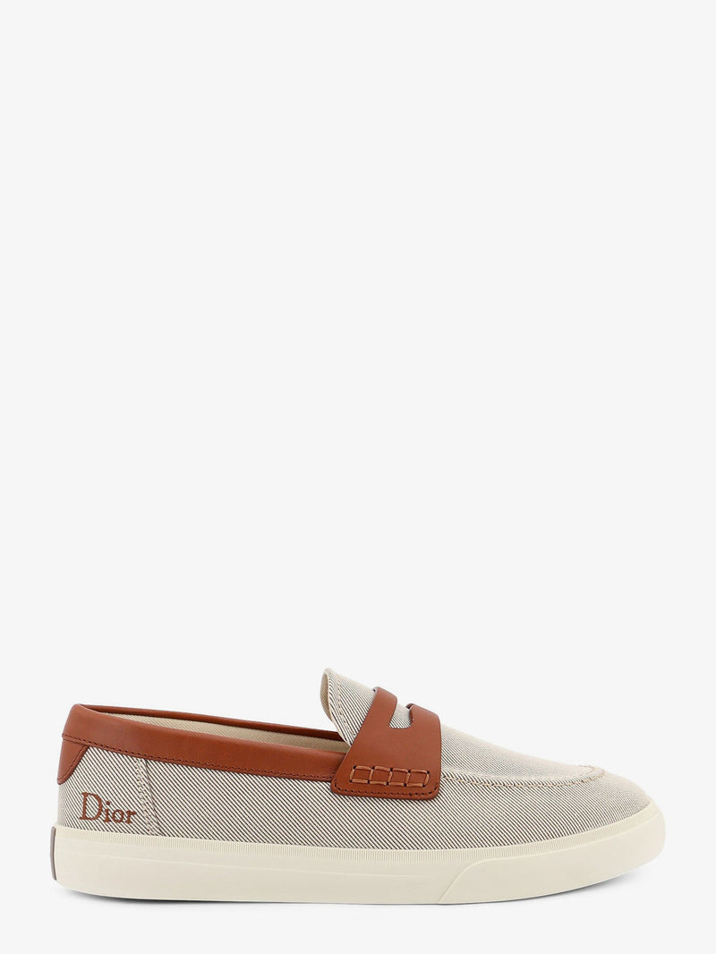 Dior Mocasines Dior Chester Dioriviera de lona y piel marrones - World Class Fashion