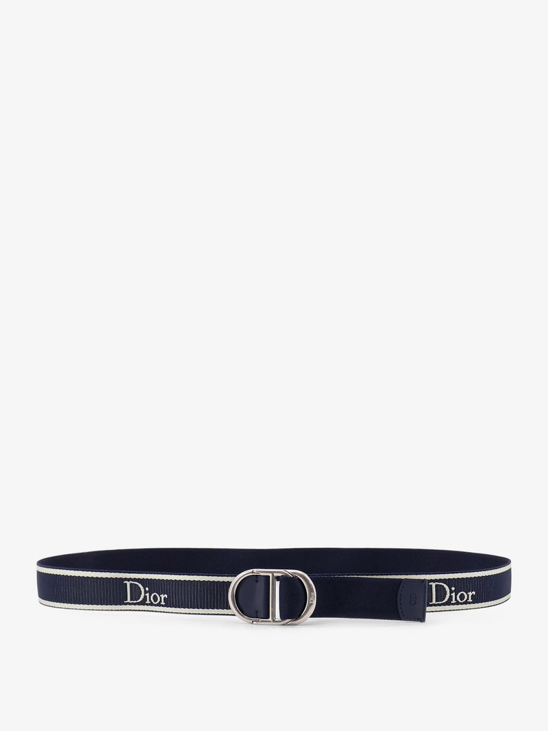 Dior Dior Nylon Belt with Embroidered Logo Blue - World Class Fashion