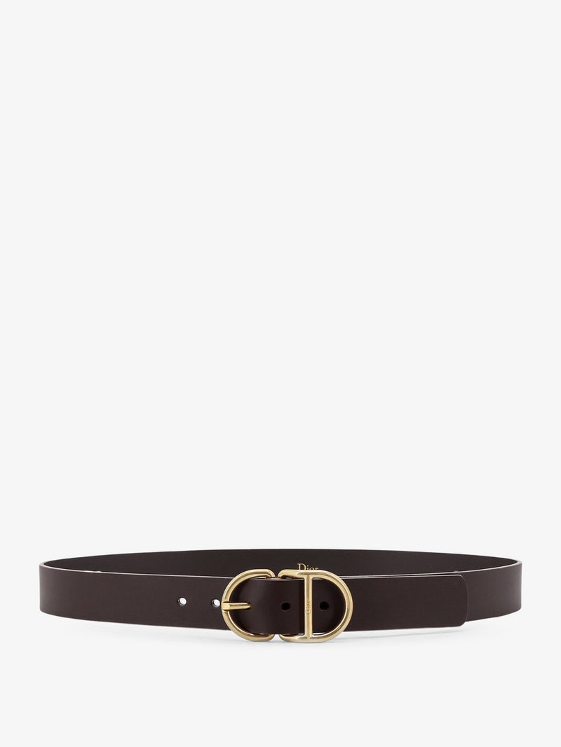 Dior Dior Leather Belt with CD Buckle Brown - World Class Fashion