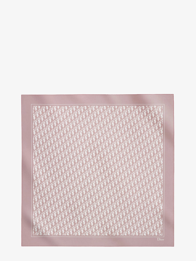 Dior Dior Dior Oblique 90 Silk Scarf Pink - World Class Fashion
