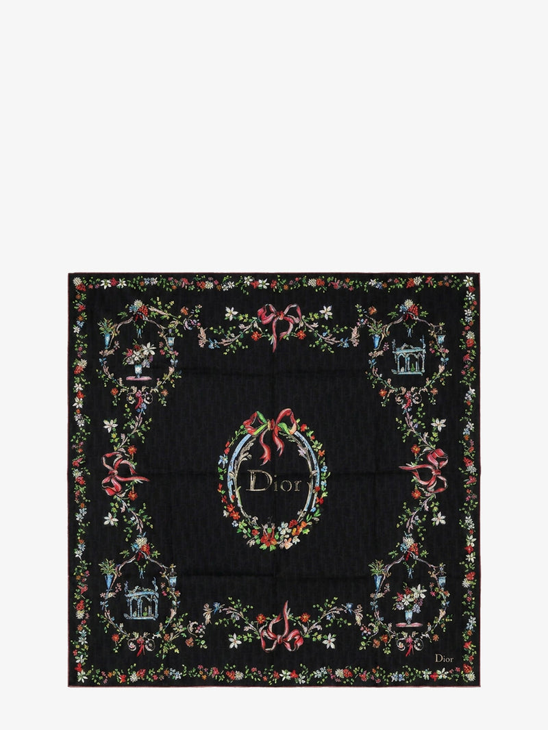 Dior Dior Dioriviera Arabesque Silk Foulard Black - World Class Fashion