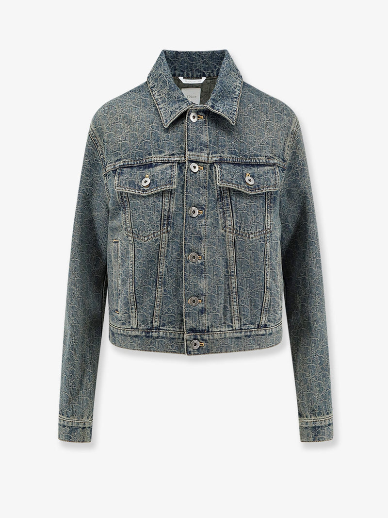 Dior Dior Denim Jacket with Oblique Motif Blue - World Class Fashion