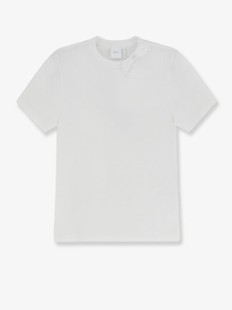 Dior Dior Cotton T-Shirt with Grosgrain Bow White - World Class Fashion