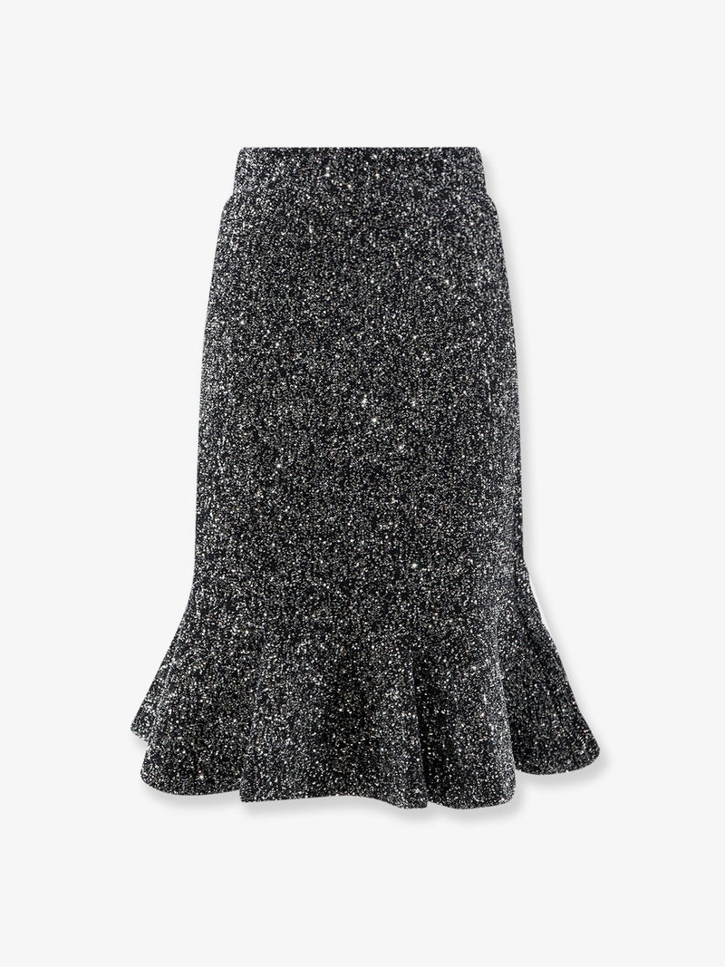 Dior Dior Sequin Godet Skirt Black Women - World Class Fashion