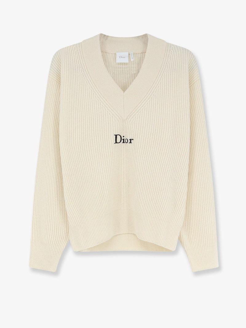 Dior Dior White Wool and Cashmere Ribbed Sweater Women - World Class Fashion