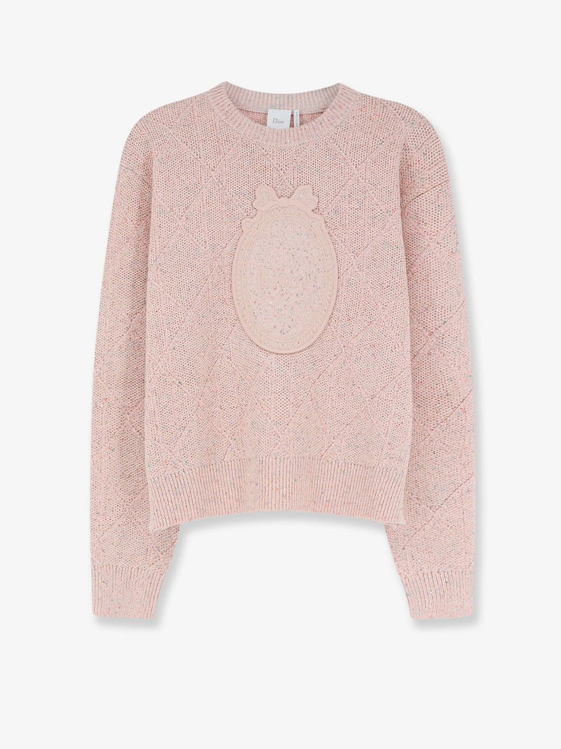Dior Dior Sweater with Médallion Motif Pink - World Class Fashion