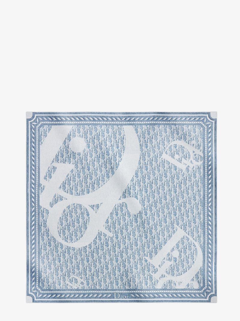 Dior Dior Silk Twill Scarf Blue Women - World Class Fashion