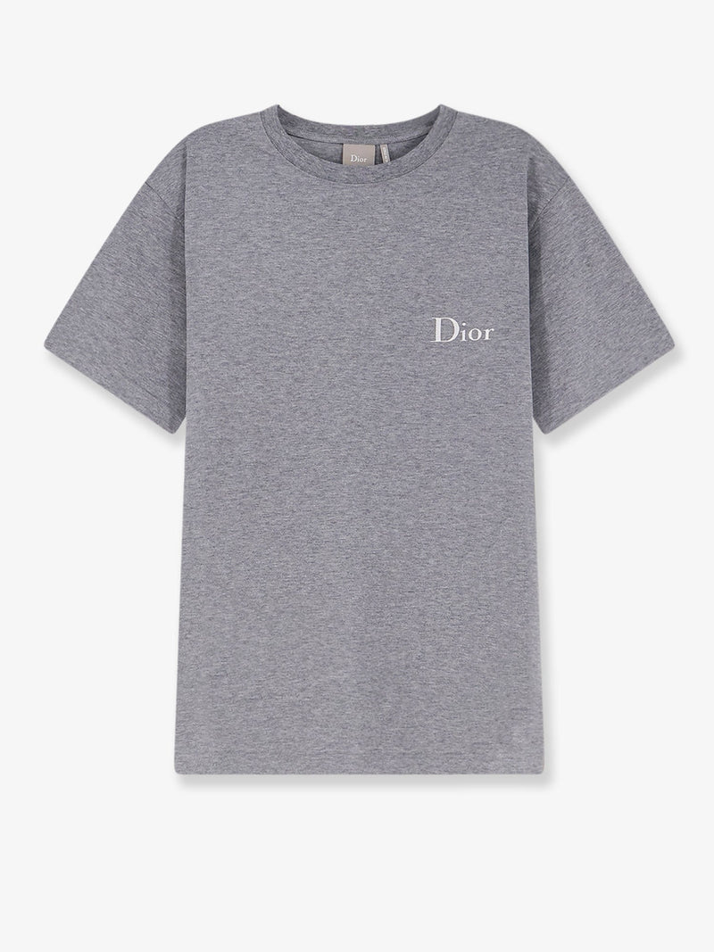 Dior Dior Cotton T-Shirt with Embroidery Grey - World Class Fashion