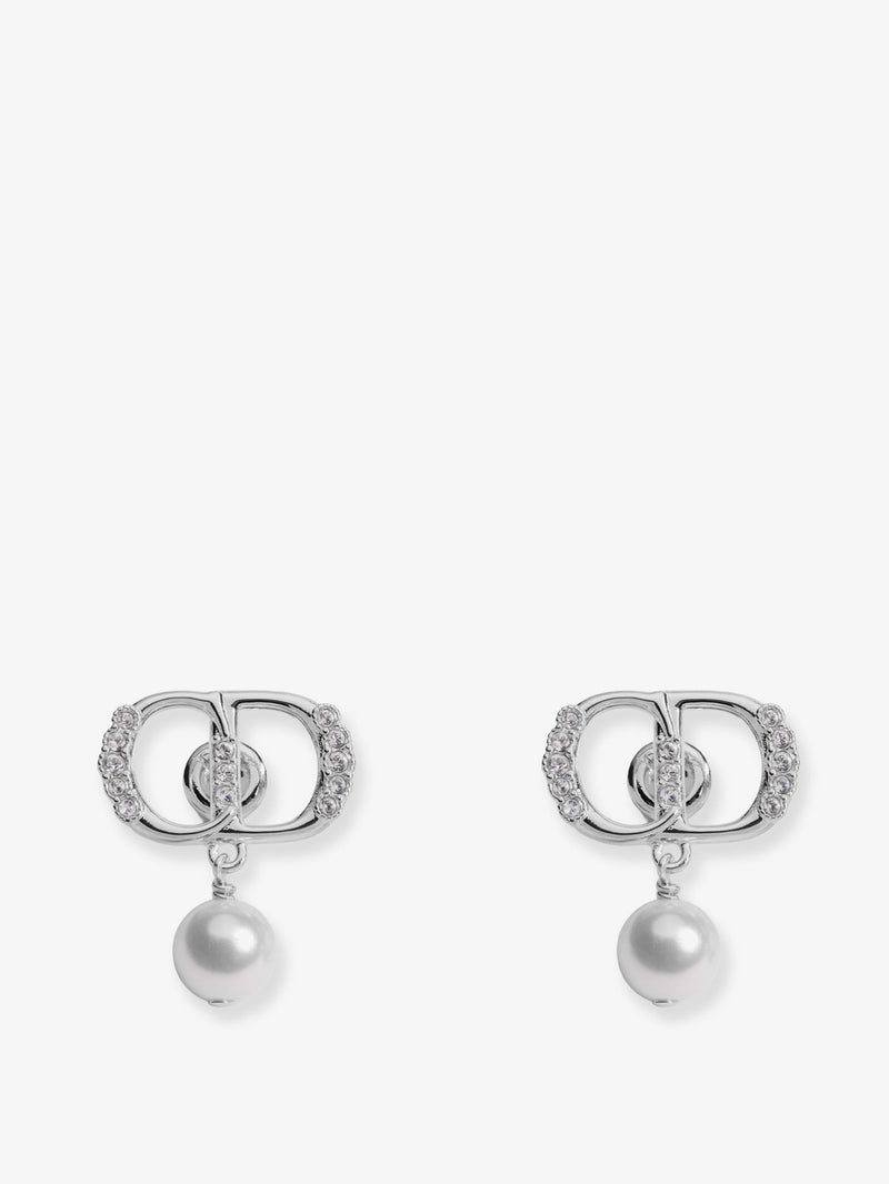 Dior Dior Petit Cd Brass Earrings Silver - World Class Fashion
